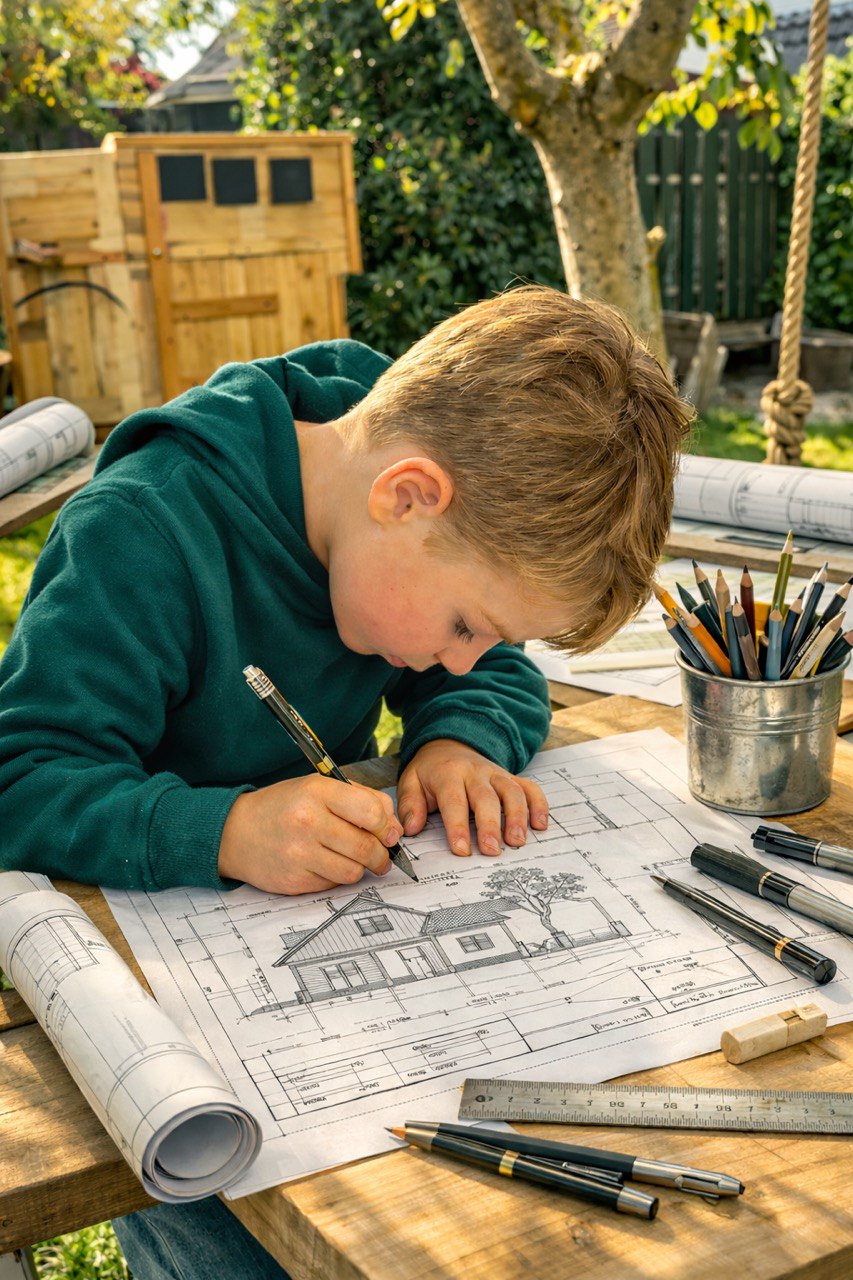 Flynn aan het tekenen